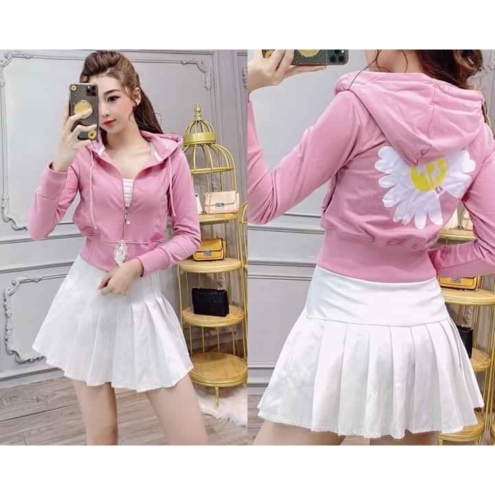 ÁO KHOÁC LỬNG NỮ THÊU BÔNG HOA XINH