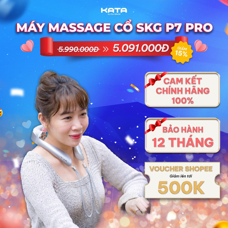 Máy massage cổ vai gáy SKG P7 PRO | KATA Technology