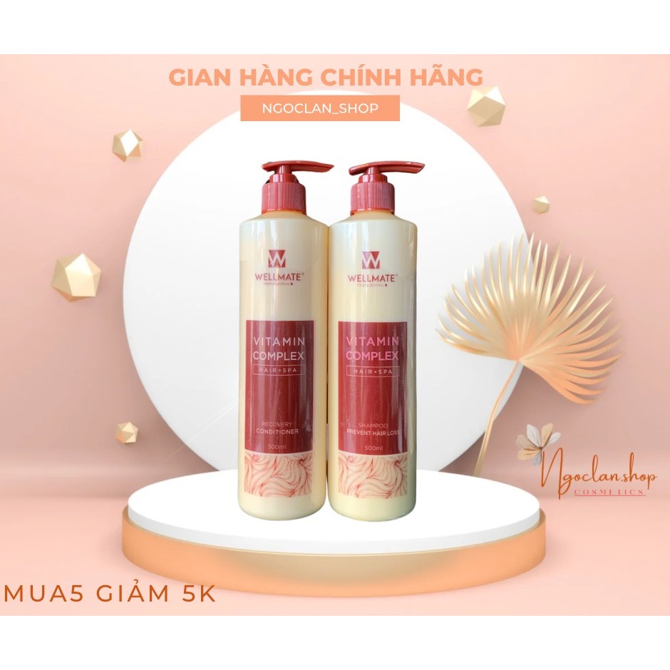Dầu gội chống rụng kích mọc tóc Wellmate 500ml new 2021 - Chính Hãng