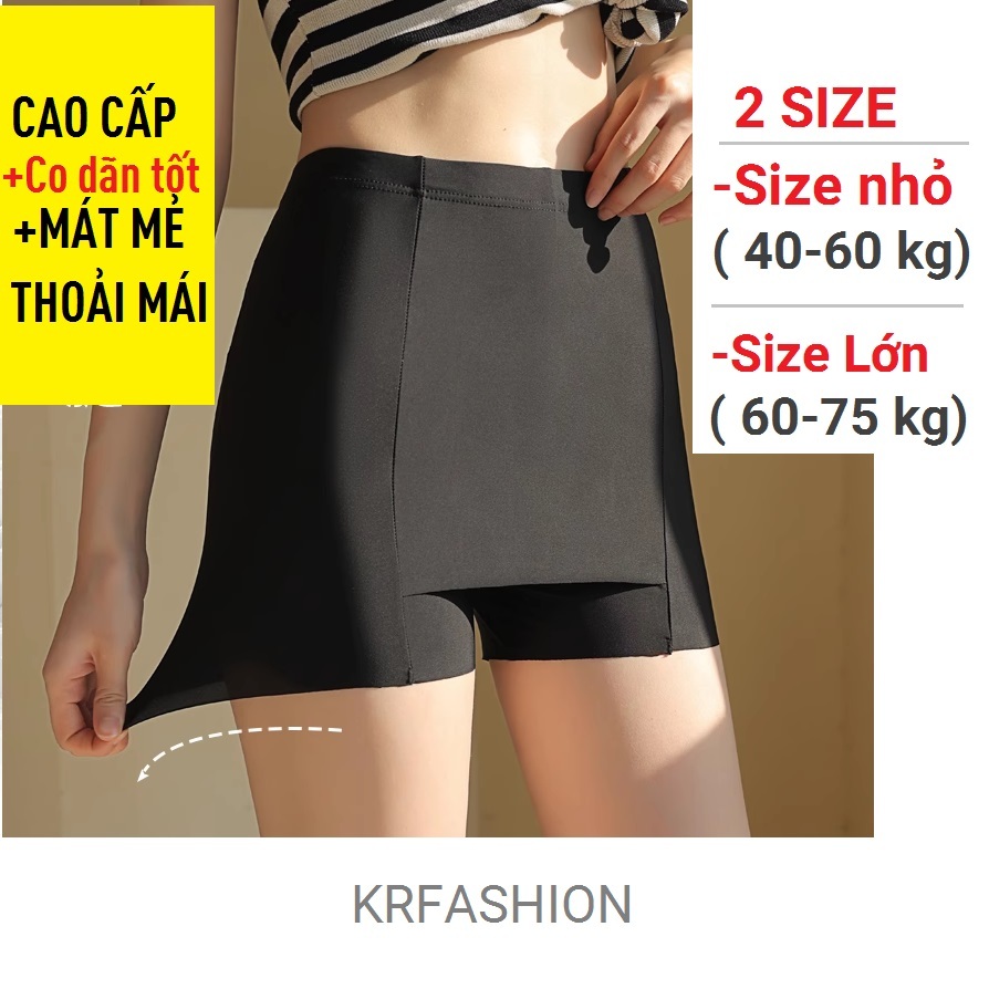 Quần Lót Mặc Trong Váy thun lạnh Su Trơn QU102 Mềm Mại Thoáng Mát mặc lót váy đùi short bảo hộ thông hơi mặc trong váy