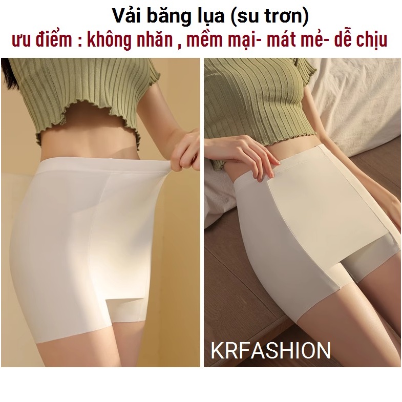 Quần Lót Mặc Trong Váy thun lạnh Su Trơn QU102 Mềm Mại Thoáng Mát mặc lót váy đùi short bảo hộ thông hơi mặc trong váy
