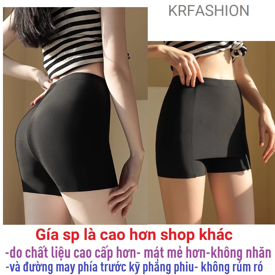 Quần Lót Mặc Trong Váy thun lạnh Su Trơn QU102 Mềm Mại Thoáng Mát mặc lót váy đùi short bảo hộ thông hơi mặc trong váy