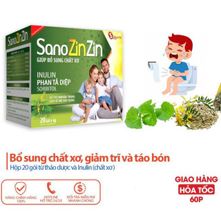 ✅Cốm táo bón Sano Zinzin hộp 20g cốm giảm táo bón bổ sung chất xơ