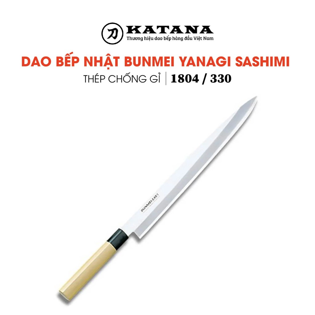 SM002  , Dao bếp Nhật cao cấp SASHIMI ,  BUNMEI Oroshi tay phải 540mm)
