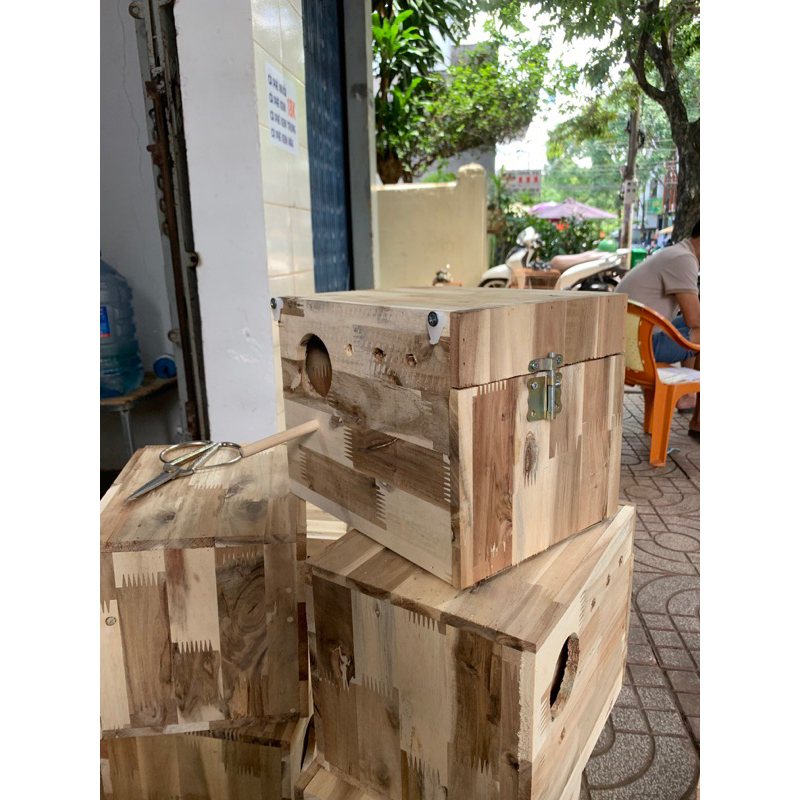 Tổ đẻ có ngăn rút cho Lovebird, Yến phụng, Parrolet... KT: 25x18x20