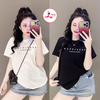   40~70kg  Áo Thun Thái Nữ Cotton 100%  Mã A05  2 Form Mềm Mịn Mát Phong Cách Cá Tính Độc Đáo  Happy Ness  