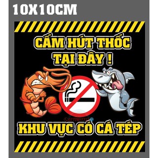 Decal Cảnh Báo Vui Nhộn Dán Hồ Cá