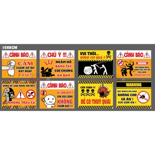 Decal cảnh báo vui nhộn dán hồ cá