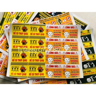 Decal Cảnh Báo Vui Nhộn Dán Hồ Cá