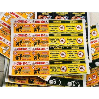 Decal Cảnh Báo Vui Nhộn Dán Hồ Cá