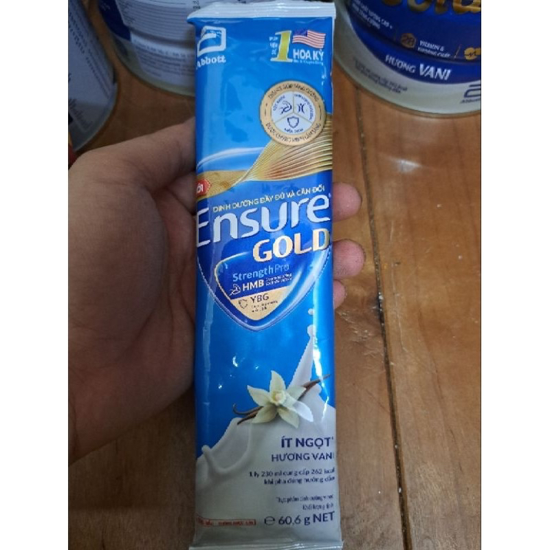 Sữa Gói Ensure 60,6 gram các vị Vani-Cafe -Hạnh Nhân - Lúa Mạch