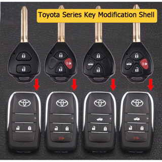 Vỏ chìa khoá độ gập Toyota [ GIÁ HUỶ DIỆT ] đời 2003 - 2015 xe Vios Innova Fortuner Hilux Corolla Altis Camry Yaris