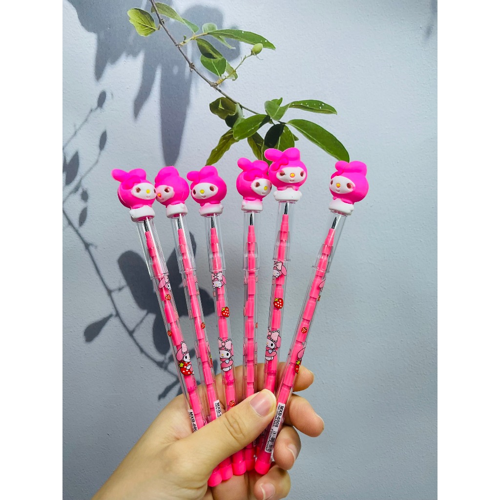 Bút Chì Khúc Sanrio Kuromi, Medoly, Cinnamoroll, Purin, Bút Chì Khúc Nhiều Mẫu Dễ Thương, Bút Chì Rút Ruột Dễ Thương