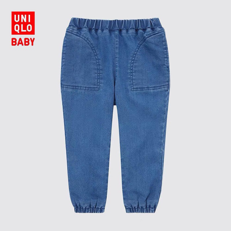 Quần jean lót nỉ Uniqlo cho bé sz 1-3y