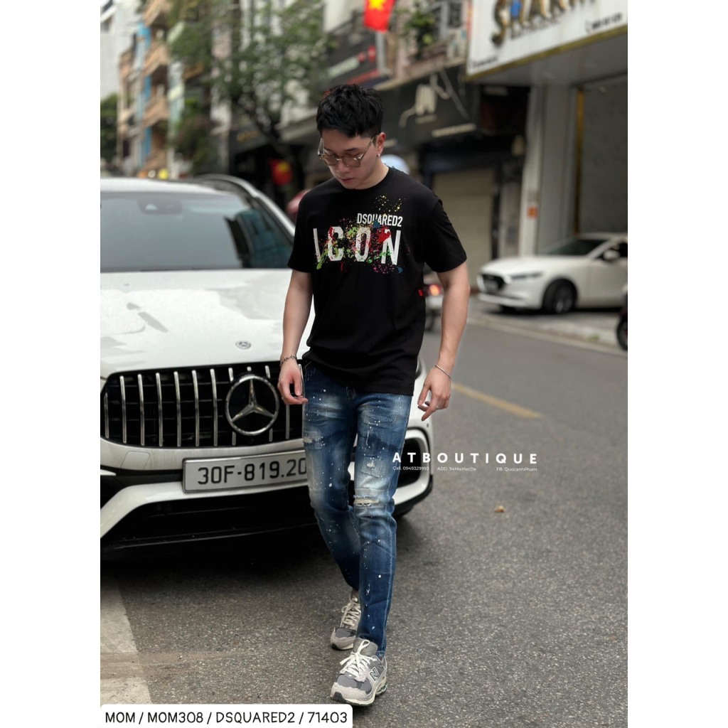 Áo Thun I-CON Vẩy Sơn Siêu Cháy Phố - Áo Phông Nam Mùa Hè 2023 Siêu HOT