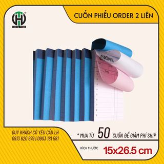 Phiếu order 2 liên có số nhảy