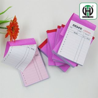 Combo 50 cuốn Phiếu order 2 liên có số nhảy khổ 7x10cm 100 tờ/cuốn