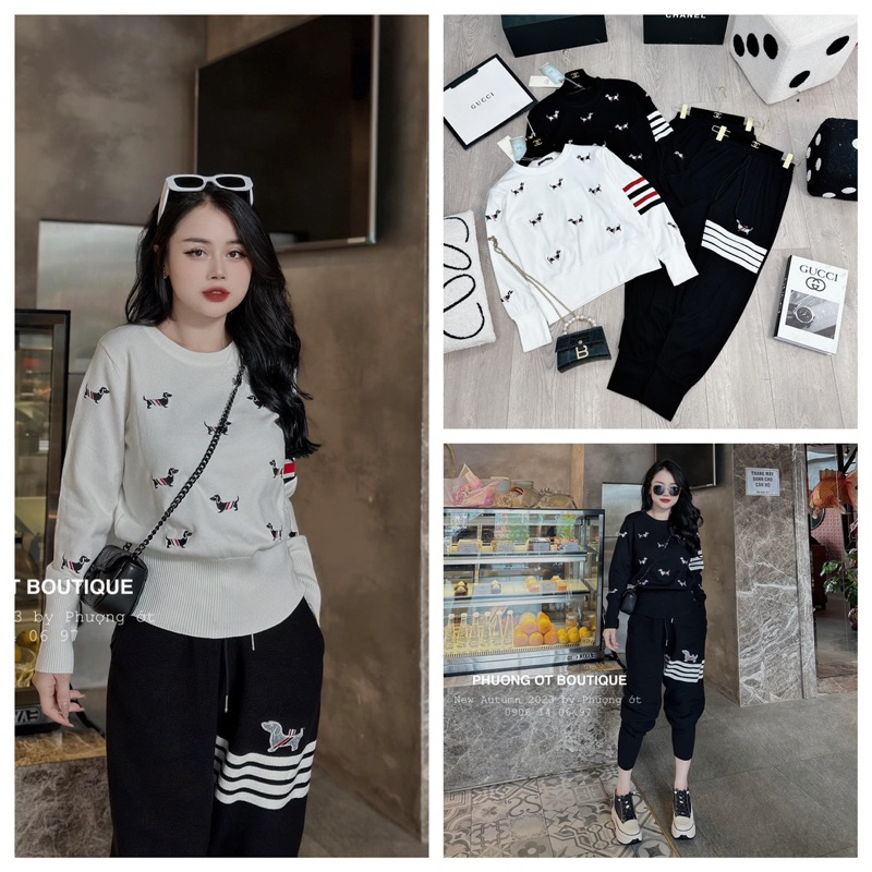 Set bộ thể thao TB phối sọc thêu nổi hot hit Vải len tăm QC dày dặn, phối dây sọc nổi sịn sò, hình thêu