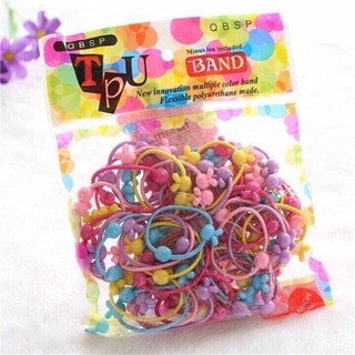 Bộ 50 dây thun buộc tóc dễ thương cho bé gái