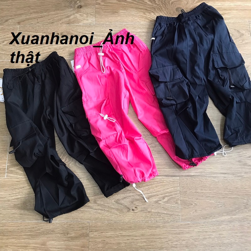 Quần kaki túi hộp bo gấu cho bé gái phong cách hip hop 3 mầu 20-45kg XHN1441