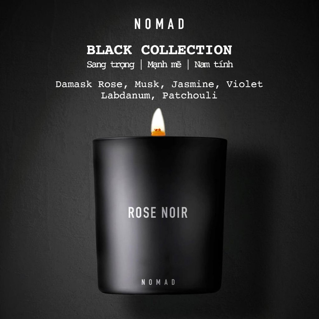 Nến Thơm Nomad Black Collection 230g Tông Mùi Nước Hoa Cao Cấp, Sang Trọng, Cá Tính