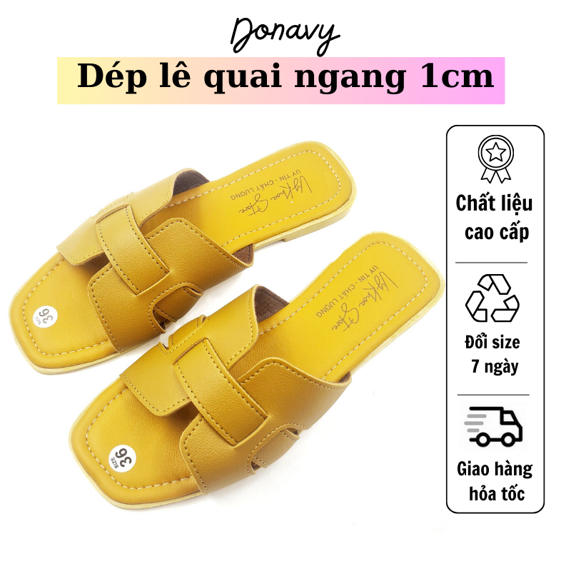 Dép Quai Ngang Nữ Đế Mỏng Êm Chân, Đơn Giản, Sale Rẻ Bất Ngờ D.H-ngang