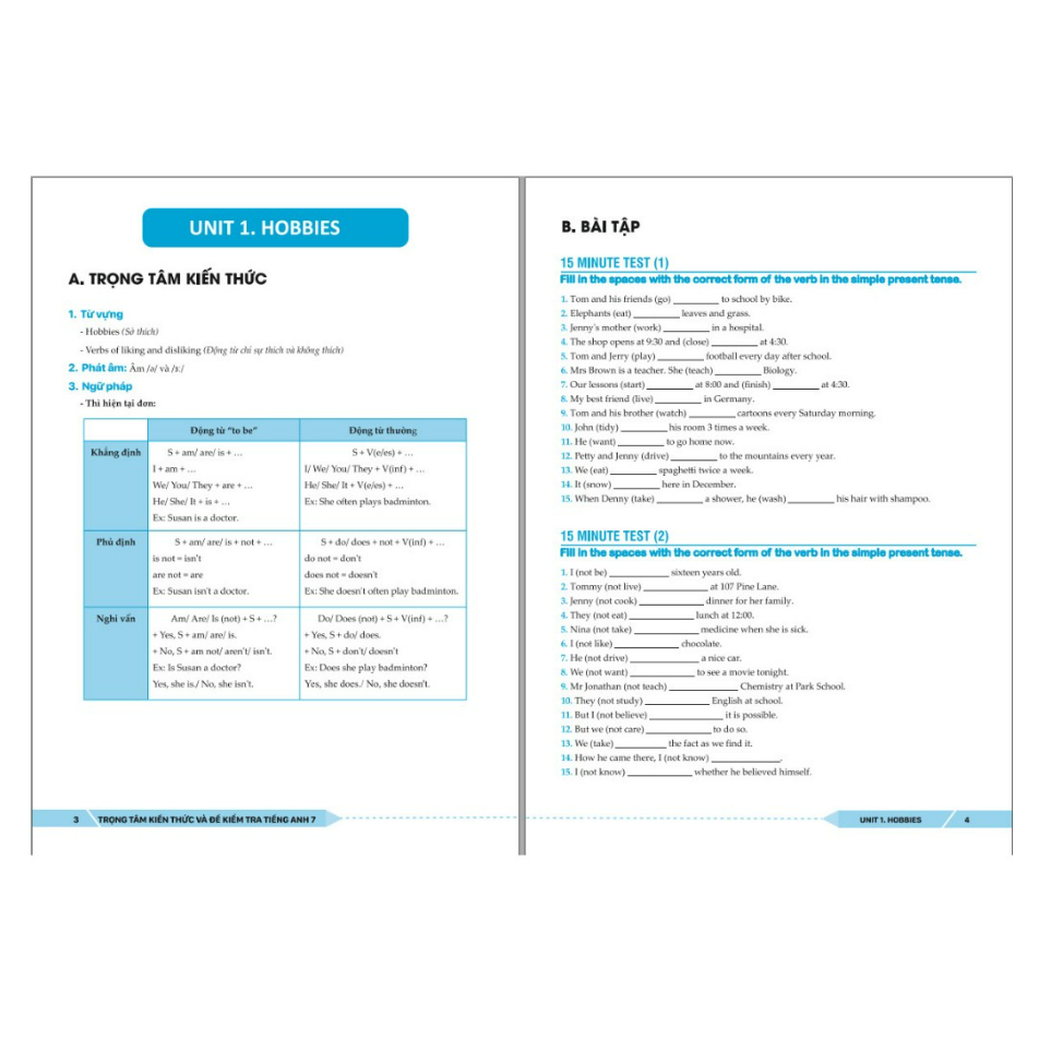 Sách - Trọng Tâm Kiến Thức Và Bài Tập Tiếng Anh Lớp 7 - Biên soạn theo chương trình SGK mới Global Sucess