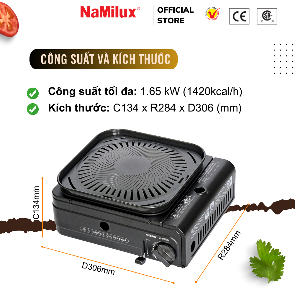 Bếp nướng gas mini hồng ngoại Namilux NA-24N, Bếp nướng ngoài trời Namilux, An toàn sử dụng đa năng