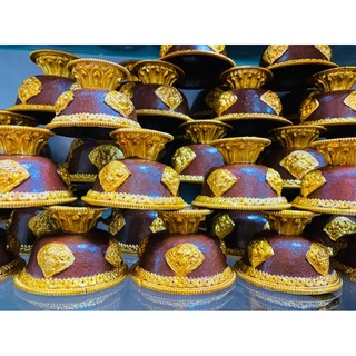Chén cúng đồng sơn nâu Nepal