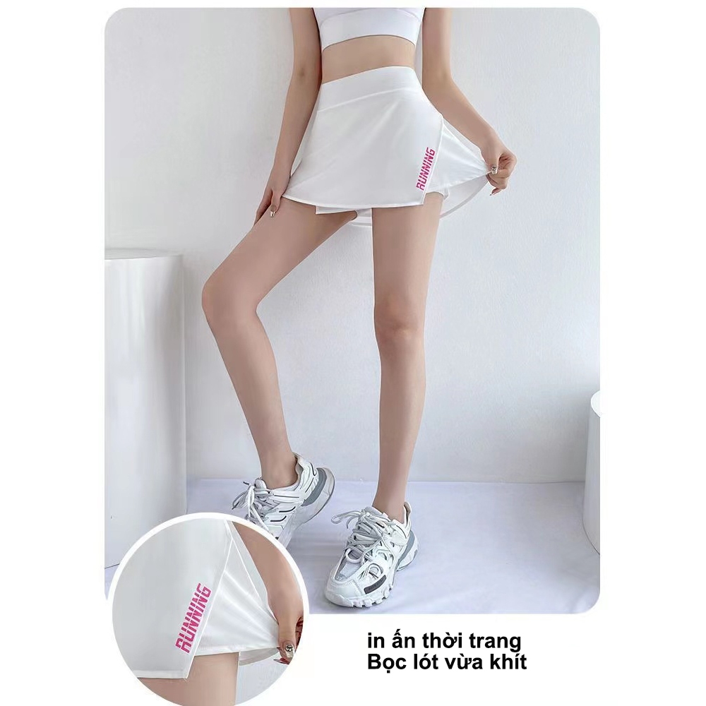 Cacti Keno Váy thể thao nữ Quần legging vô hình hai lớp có thêm túi Váy golf mềm chất lượng cao