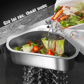 Rổ lọc rác bồn rửa chén ngăn tắc bồn rửa,không ghê tay | Khay lọc rác bồn rửa chất liệu INOX 304