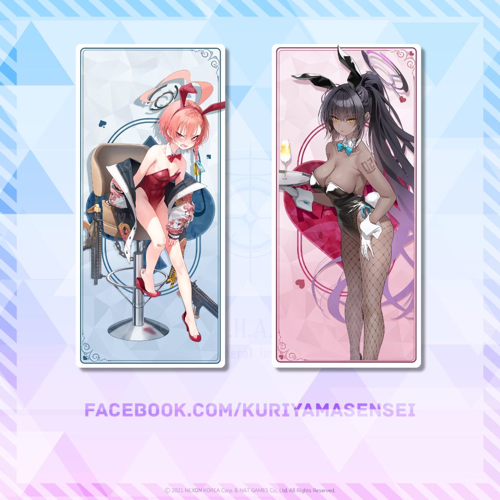 Photocard Blue Archive Bunny C&C Size Lớn Bản Official Digital Merch.