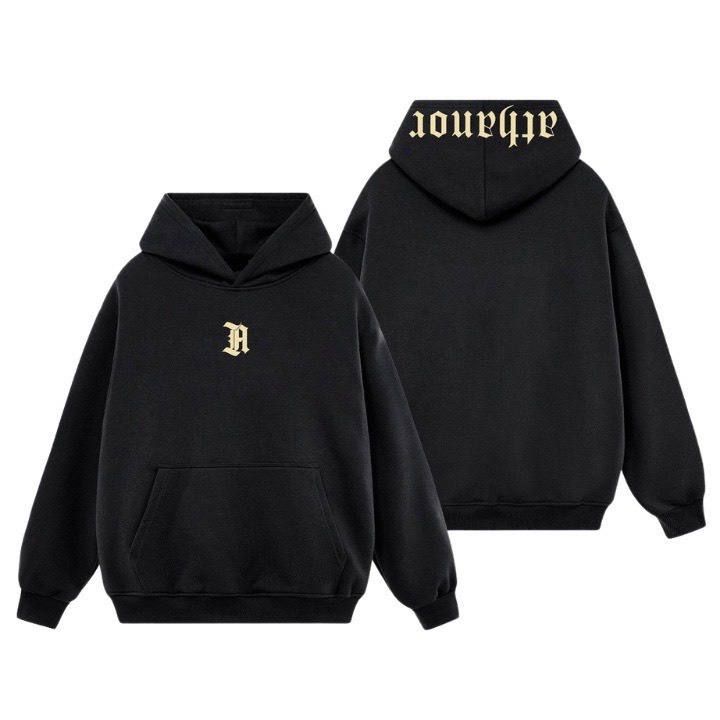 Áo hoodie Athanor form rộng chất nỉ cao cấp dày dặn kiểu dáng basic Hàn Quốc