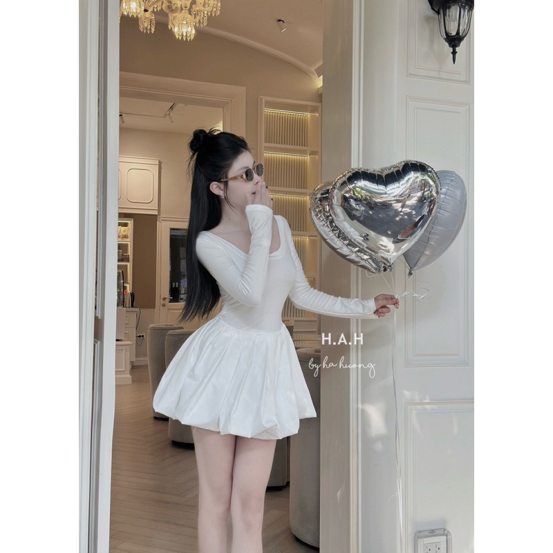 Váy nữ xoè chân phồng tiểu thư xinh lắm