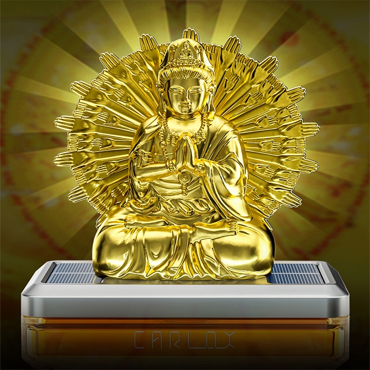 Nước Hoa Ô Tô kiêm Tượng Phật Quan Thế Âm Chạy Năng Lượng Mặt Trời Tỏa Hương Thơm Mát Nhẹ Nhàng - 50ml Quan Âm