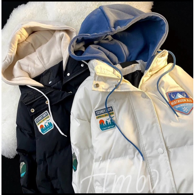 Áo khoác phao unisex.Nam nữ mũ nỉ siêu dày dặn siêu ấm áp hàng chuẩn loại 1 phong cách Hàn Quốc,MẶC Đôi Chưa Có Đánh Giá