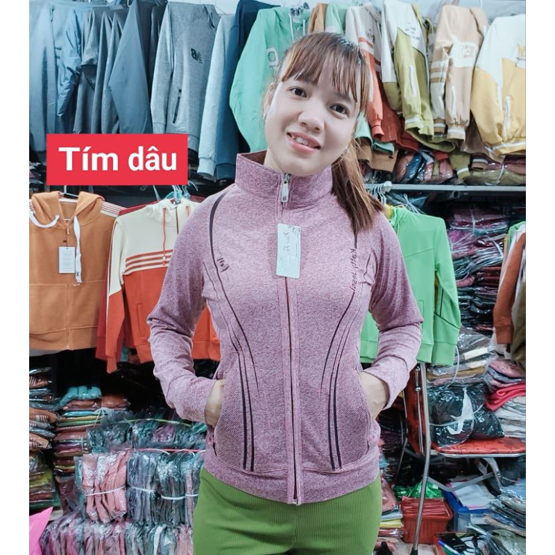 Áo khoác đốm ko nón thun lạnh siêu mát