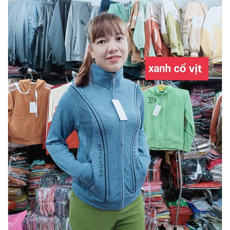 Áo khoác đốm ko nón thun lạnh siêu mát