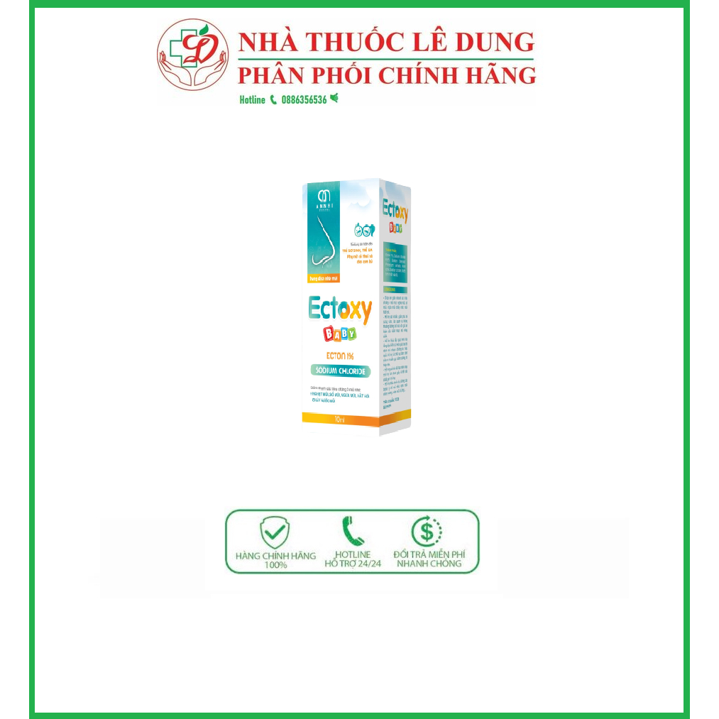 Ectoxy Baby - Hỗ trợ NGHẸT MŨI, SỔ MŨI, NGỨA MŨI, HÁT HƠI CHẢY NƯỚC MŨI