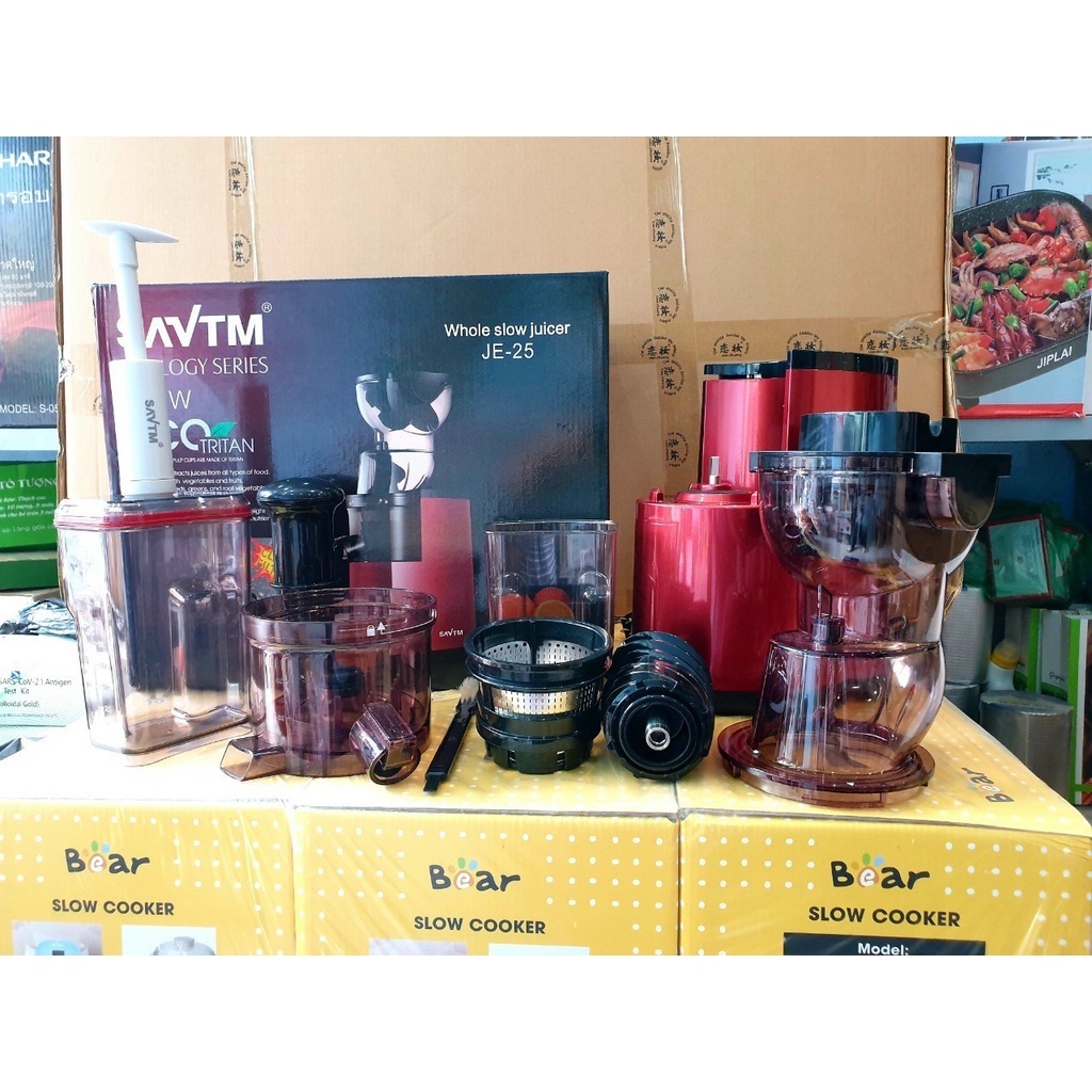 Máy Ép Chậm KAW K200 Công Suất 150W Ép Nguyên Quả, Kiệt Bã - Bảo Hành 12 Tháng