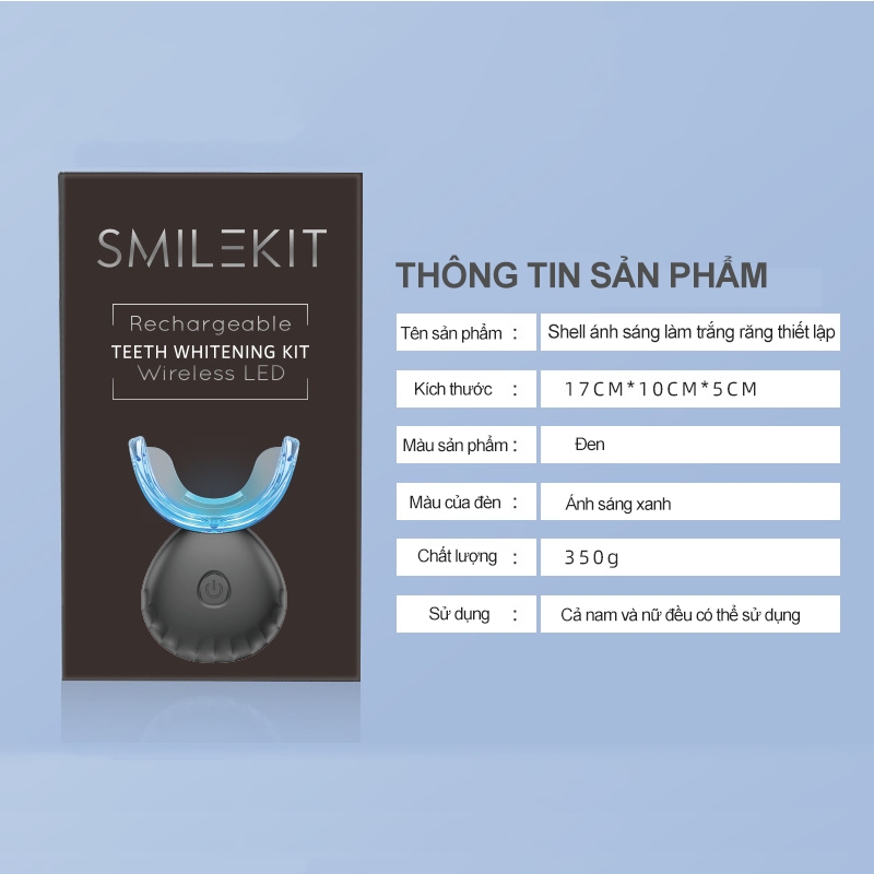 Trắng răng tại nhà, trắng từ 3 đến 6 tone sau 1 liệu trình, ngăn ngừa sâu răng