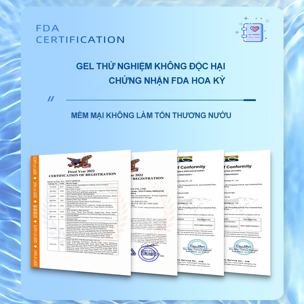 Trắng răng tại nhà, trắng từ 3 đến 6 tone sau 1 liệu trình, ngăn ngừa sâu răng