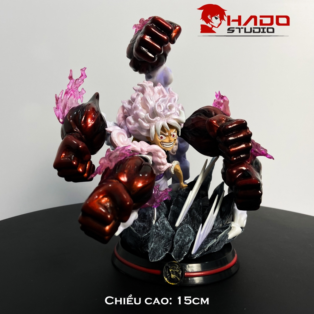 Mô hình Luffy Gear 5, One Piece, 5 tay chiến đấu, cao 15cm