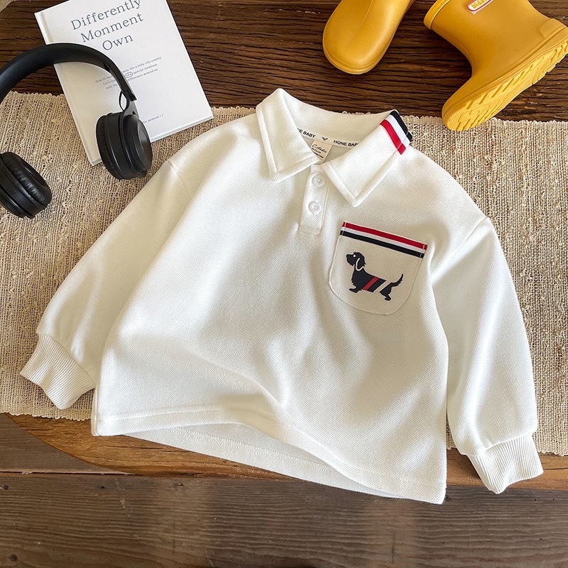 Áo dài tay cho bé trai BAE KIDS 11kg đến 34kg cổ polo năng động