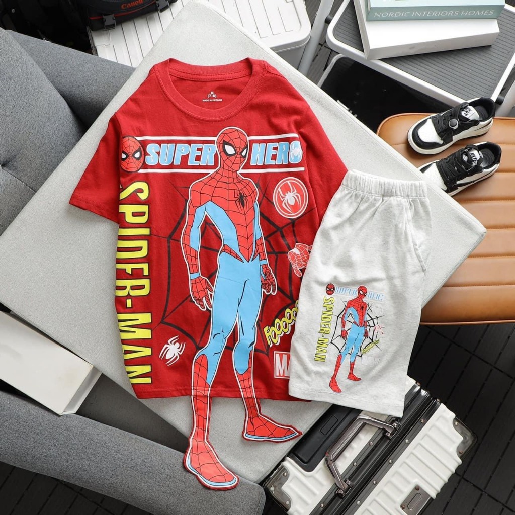 Đồ Bộ Bé Trai Thái Lan Có Chân Hình Nổi 3D Cotton Xịn - Quần Áo Tay Ngắn Co Dãn 4 Chiều - Size 24-58kg - SuSi Kids Shop