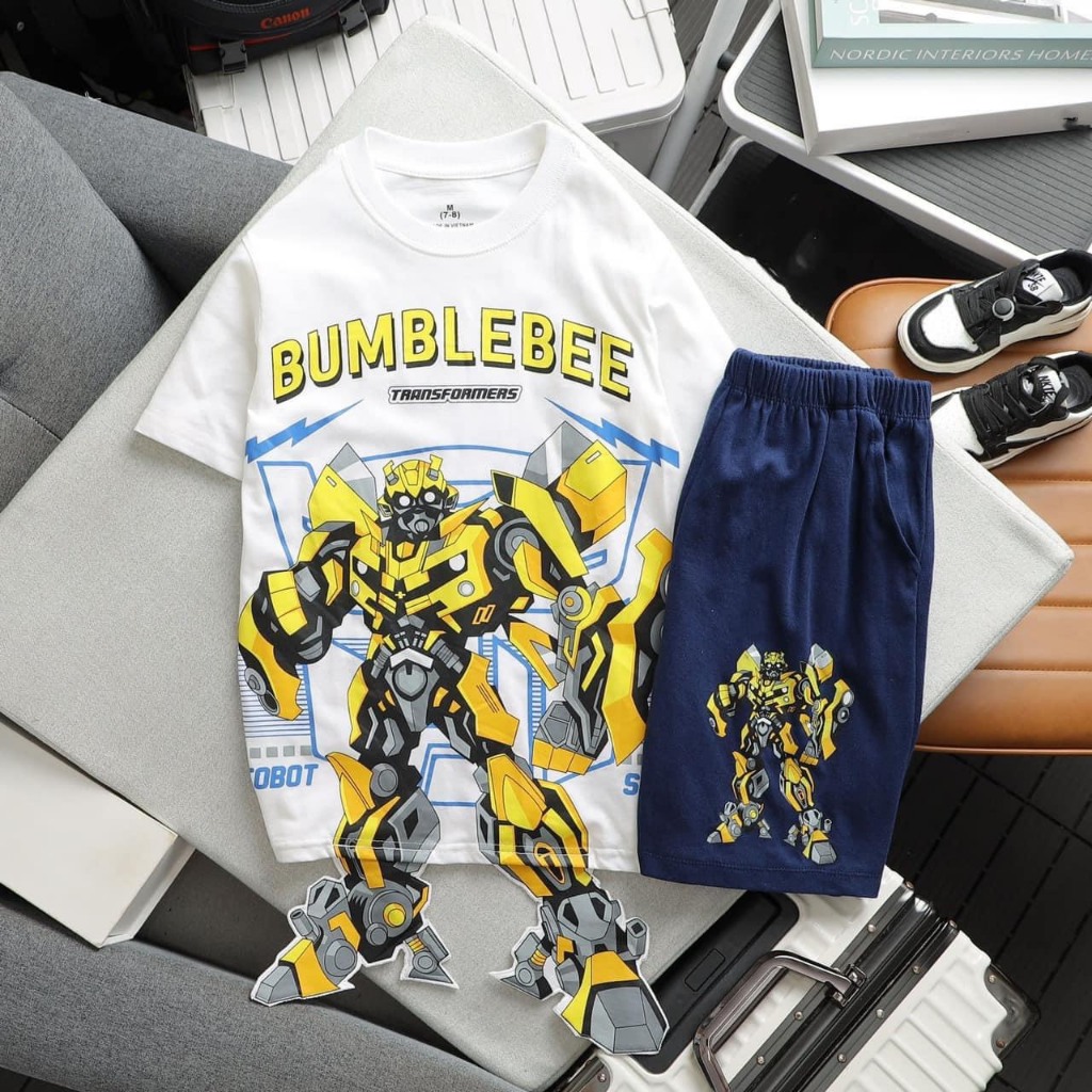 Đồ Bộ Bé Trai Thái Lan Có Chân Hình Nổi 3D Cotton Xịn - Quần Áo Tay Ngắn Co Dãn 4 Chiều - Size 24-58kg - SuSi Kids Shop