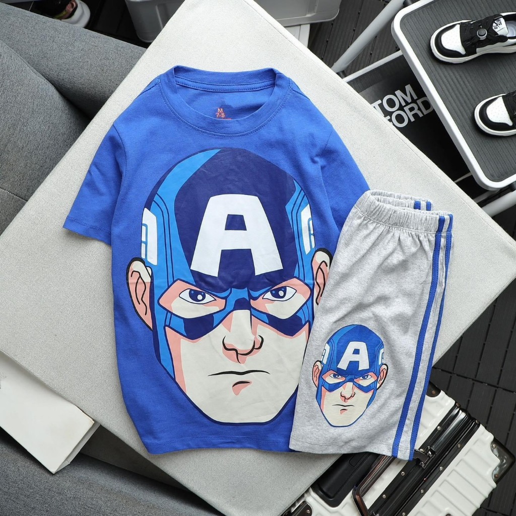 Đồ Bộ Bé Trai Cotton Hàng Xuất Xịn - Set Đồ Thun Trẻ Em Mền Mịn, Đủ Hình Siêu Nhân, Người Nhện, Size Nhí, Susi Kids Shop