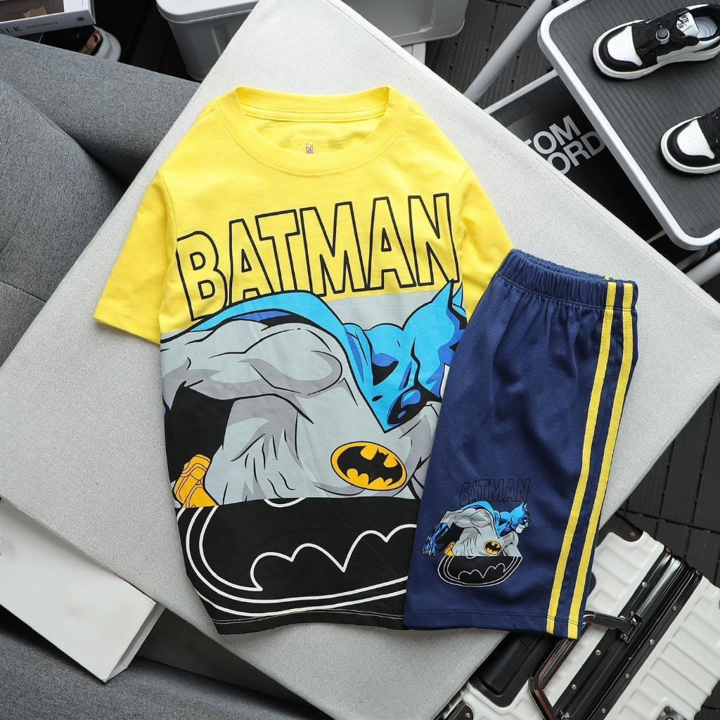 Đồ Bộ Bé Trai Cotton Hàng Xuất Xịn - Set Đồ Thun Trẻ Em Mền Mịn, Đủ Hình Siêu Nhân, Người Nhện, Size Nhí, Susi Kids Shop