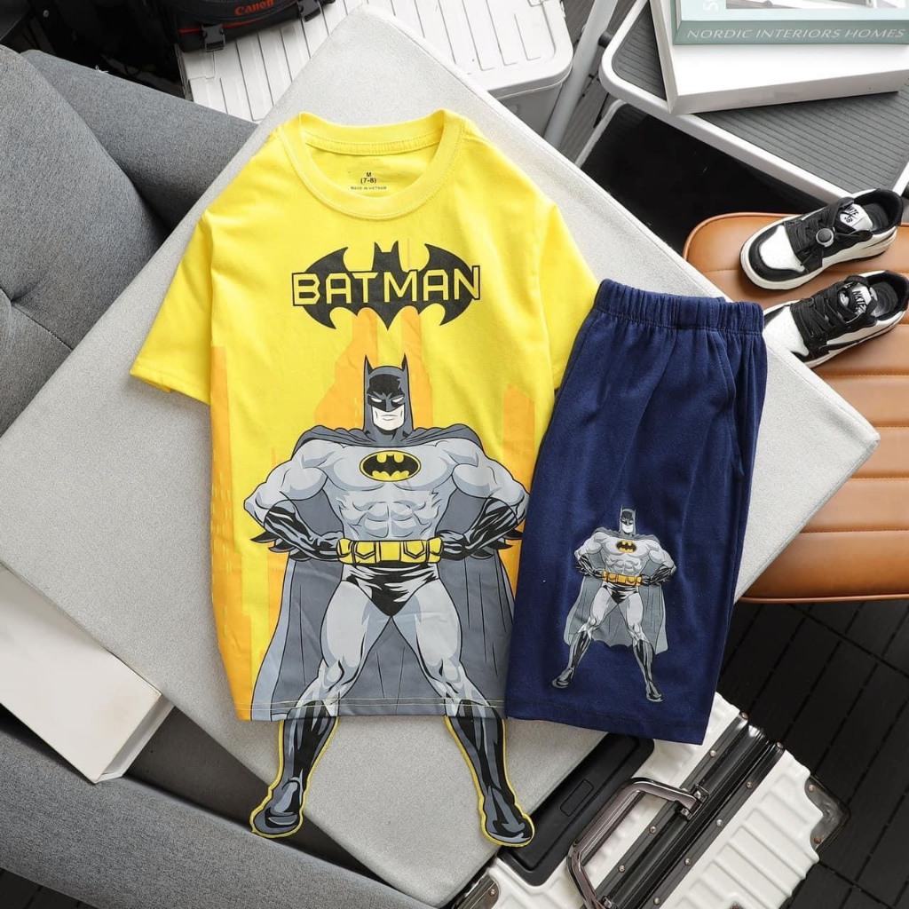 Đồ Bộ Bé Trai Thái Lan Có Chân Hình Nổi 3D Cotton Xịn - Quần Áo Tay Ngắn Co Dãn 4 Chiều - Size 24-58kg - SuSi Kids Shop