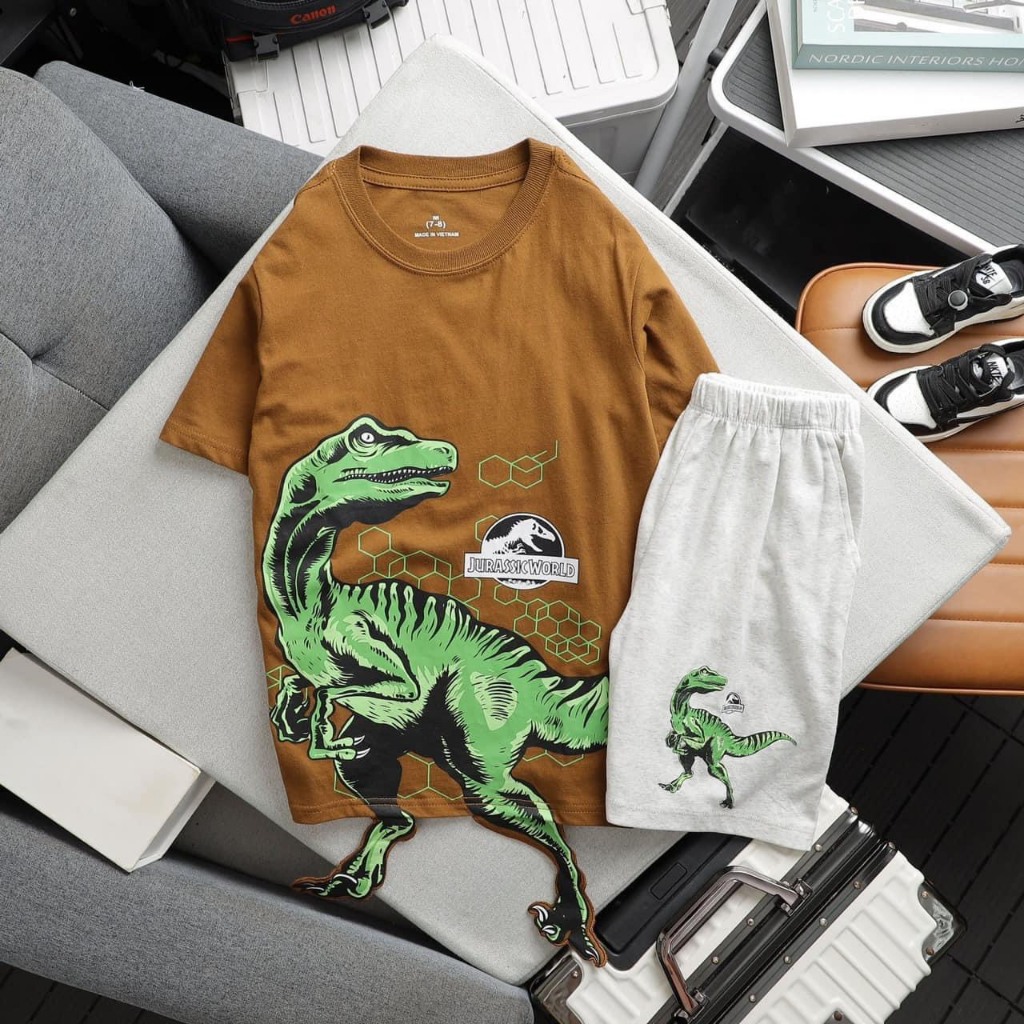 Đồ Bộ Bé Trai Thái Lan Có Chân Hình Nổi 3D Cotton Xịn - Quần Áo Tay Ngắn Co Dãn 4 Chiều - Size 24-58kg - SuSi Kids Shop